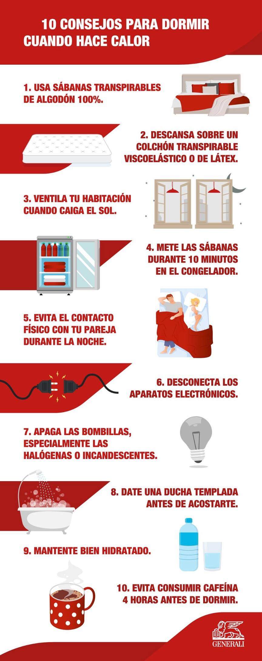 Infografía dormir bien